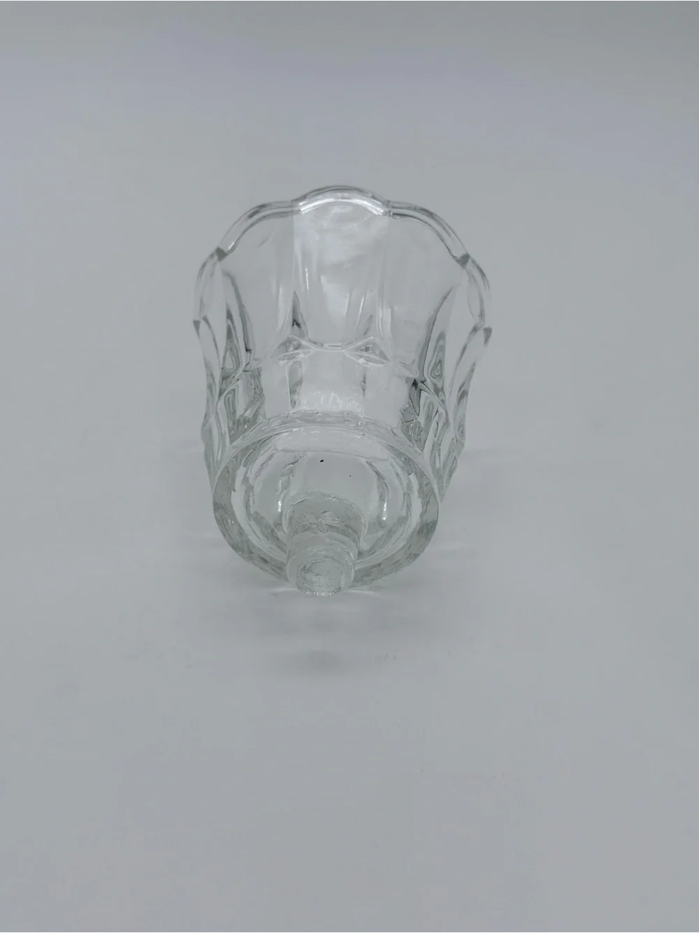 Vintage Homco Clear Glass Tulip Peg Cup Votive Candle Holder